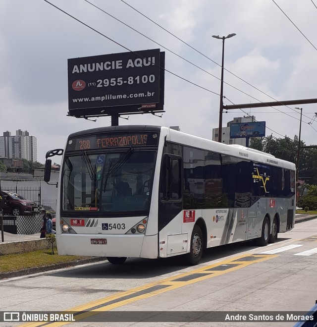 Next Mobilidade - ABC Sistema de Transporte 5403 na cidade de São Bernardo do Campo, São Paulo, Brasil, por Andre Santos de Moraes. ID da foto: 9772032.