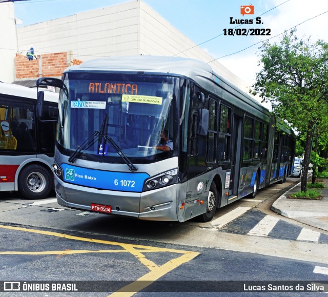 Viação Grajaú S.A. 6 1072 na cidade de São Paulo, São Paulo, Brasil, por Lucas Santos da Silva. Número da foto: #9771363.