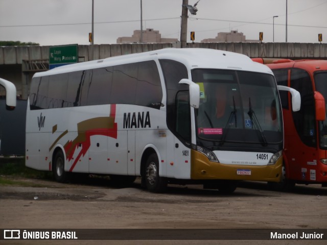 Viação Mana Transportes 14051 na cidade de São Paulo, São Paulo, Brasil, por Manoel Junior. ID da foto: 9771813.