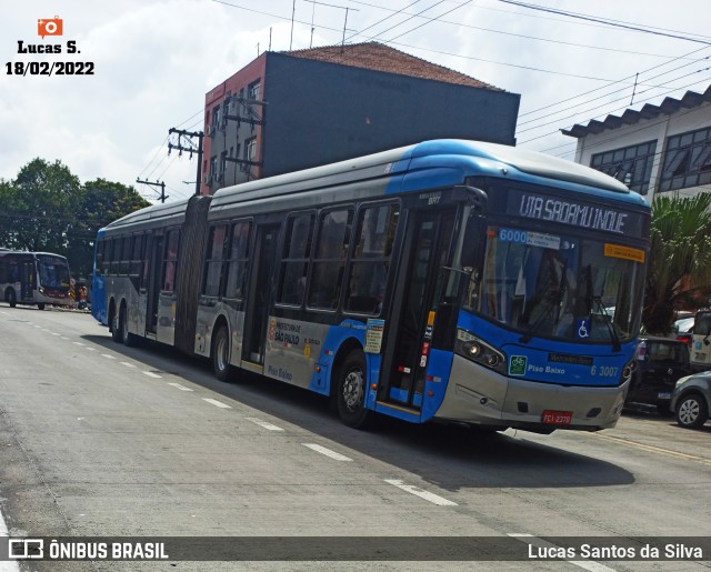 Viação Paratodos > São Jorge > Metropolitana São Paulo > Mobibrasil 6 3007 na cidade de São Paulo, São Paulo, Brasil, por Lucas Santos da Silva. ID da foto: 9771340.