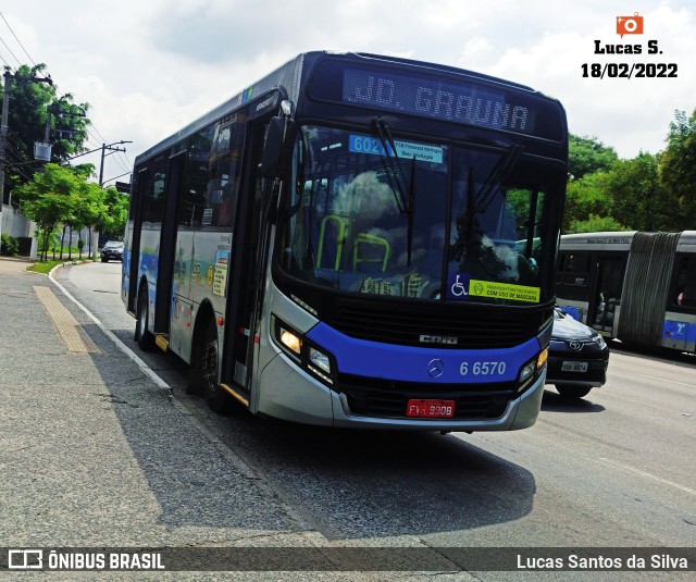 Transwolff Transportes e Turismo 6 6570 na cidade de São Paulo, São Paulo, Brasil, por Lucas Santos da Silva. Número da foto: #9771359.