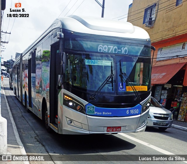 Viação Grajaú S.A. 6 1650 na cidade de São Paulo, São Paulo, Brasil, por Lucas Santos da Silva. ID da foto: 9771307.