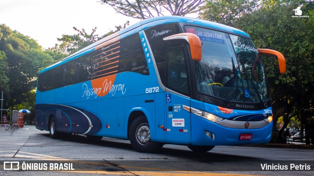 Empresa de Ônibus Pássaro Marron 5872 na cidade de São Paulo, São Paulo, Brasil, por Vinicius Petris. Número da foto: #9771800.