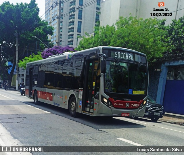 Viação Gatusa Transportes Urbanos 7 6925 na cidade de São Paulo, São Paulo, Brasil, por Lucas Santos da Silva. ID da foto: 9771249.