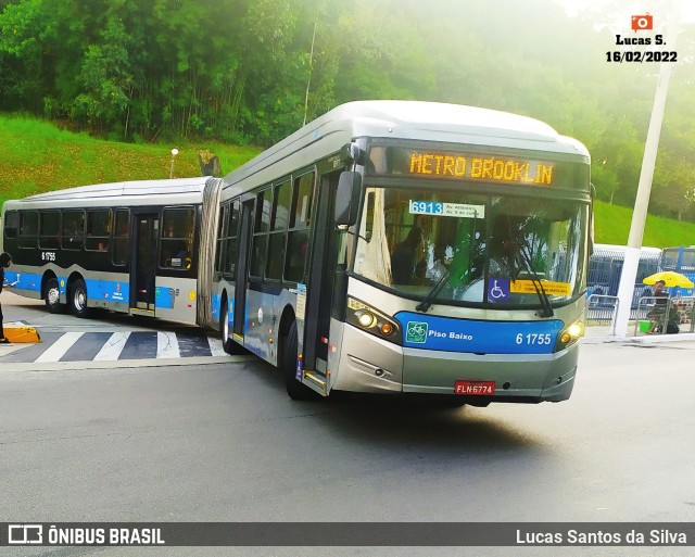 Viação Grajaú S.A. 6 1755 na cidade de São Paulo, São Paulo, Brasil, por Lucas Santos da Silva. ID da foto: 9773327.