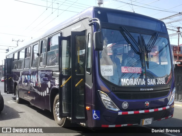 AMSA - Autotransportes Moravia 35 na cidade de San Vicente, Moravia, San José, Costa Rica, por Daniel Brenes. Número da foto: #9773058.