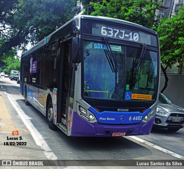 Viação Paratodos > São Jorge > Metropolitana São Paulo > Mobibrasil 6 4482 na cidade de São Paulo, São Paulo, Brasil, por Lucas Santos da Silva. Número da foto: #9773339.