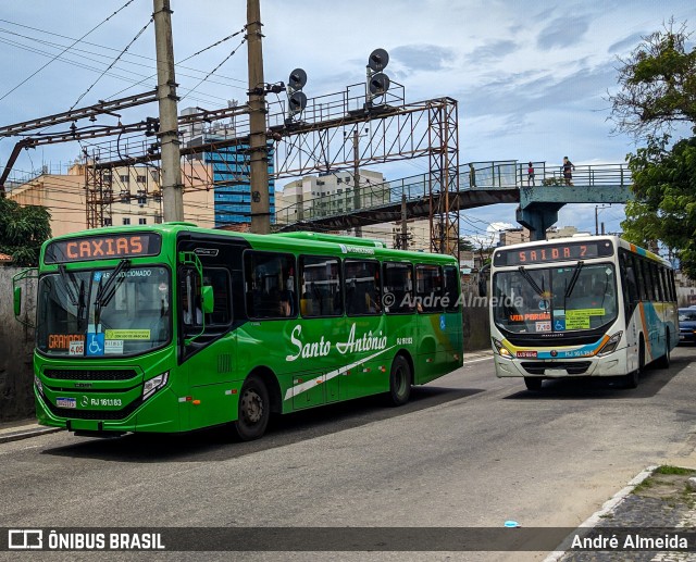 Transportes Santo Antônio RJ 161.183 na cidade de Duque de Caxias, Rio de Janeiro, Brasil, por André Almeida. Número da foto: #9774483.