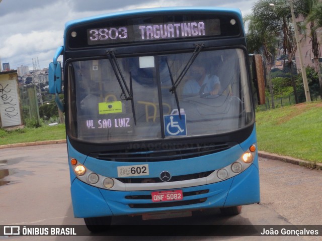 Taguatur - Taguatinga Transporte e Turismo 05602 na cidade de Taguatinga, Distrito Federal, Brasil, por João Gonçalves. Número da foto: #9775190.