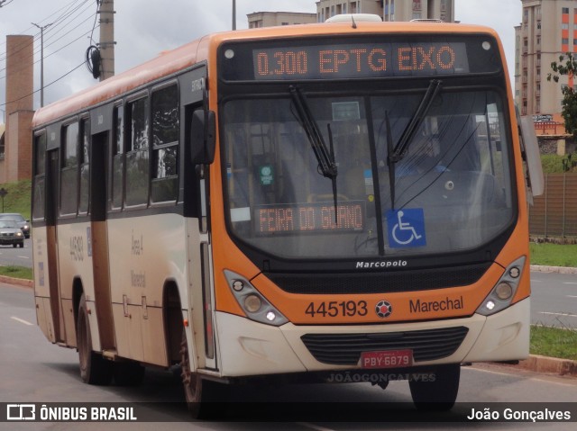 Auto Viação Marechal Brasília 445193 na cidade de Taguatinga, Distrito Federal, Brasil, por João Gonçalves. Número da foto: #9774207.