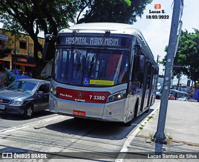 Viação Metrópole Paulista - Zona Sul 7 3380 na cidade de São Paulo, São Paulo, Brasil, por Lucas Santos da Silva. Número da foto: #9773335.
