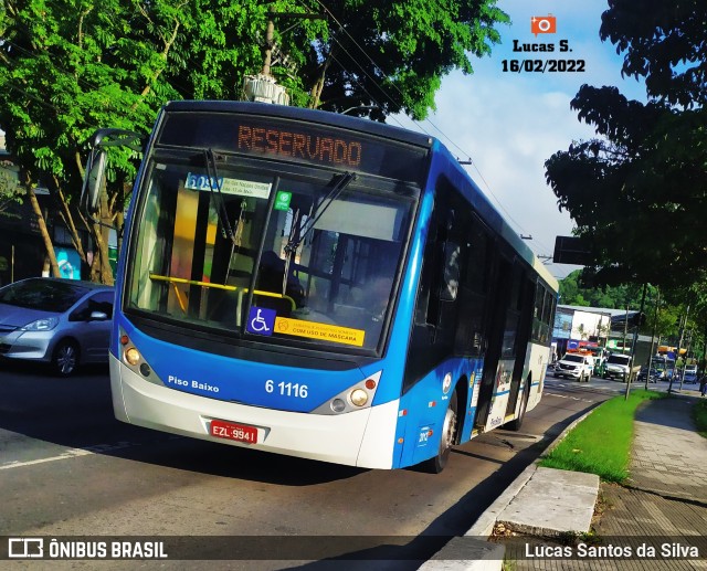 Viação Grajaú S.A. 6 1116 na cidade de São Paulo, São Paulo, Brasil, por Lucas Santos da Silva. Número da foto: #9776252.