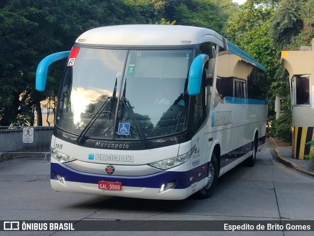Viação Piracicabana 2418 na cidade de São Paulo, São Paulo, Brasil, por Espedito de Brito Gomes. Número da foto: #9778549.