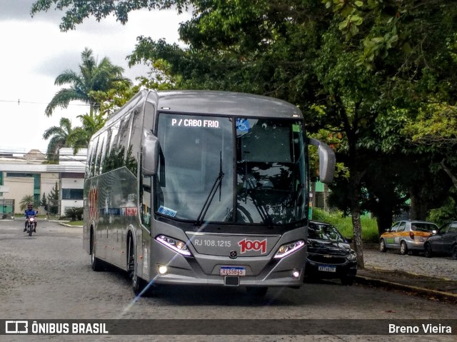 Auto Viação 1001 RJ 108.1215 na cidade de Campos dos Goytacazes, Rio de Janeiro, Brasil, por Breno Vieira. ID da foto: 9777315.