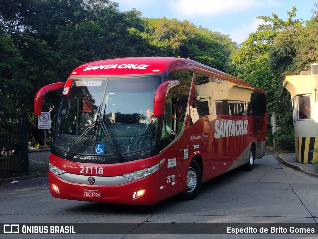 Viação Santa Cruz 21118 na cidade de São Paulo, São Paulo, Brasil, por Espedito de Brito Gomes. Número da foto: #9776202.