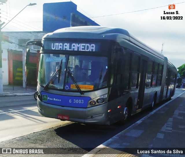 Viação Paratodos > São Jorge > Metropolitana São Paulo > Mobibrasil 6 3003 na cidade de São Paulo, São Paulo, Brasil, por Lucas Santos da Silva. Número da foto: #9776293.