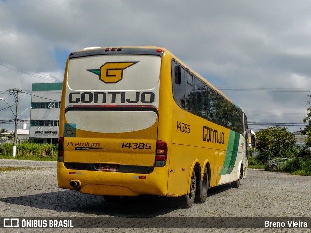 Empresa Gontijo de Transportes 14385 na cidade de Campos dos Goytacazes, Rio de Janeiro, Brasil, por Breno Vieira. ID da foto: 9777559.