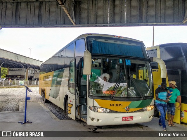 Empresa Gontijo de Transportes 14385 na cidade de Campos dos Goytacazes, Rio de Janeiro, Brasil, por Breno Vieira. ID da foto: 9779301.