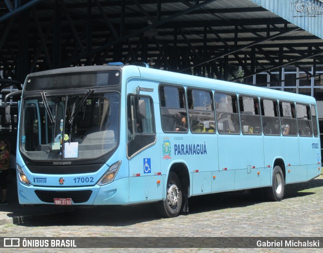 Viação Rocio 17002 na cidade de Paranaguá, Paraná, Brasil, por Gabriel Michalski. ID da foto: 9780581.