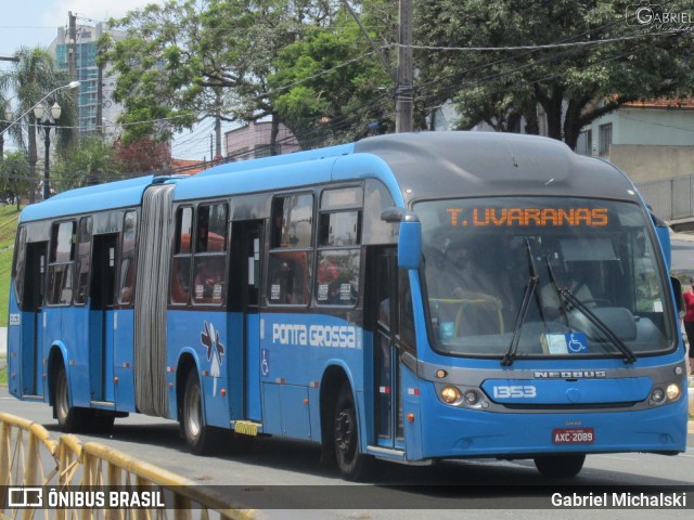 VCG - Viação Campos Gerais 1353 na cidade de Ponta Grossa, Paraná, Brasil, por Gabriel Michalski. ID da foto: 9780573.