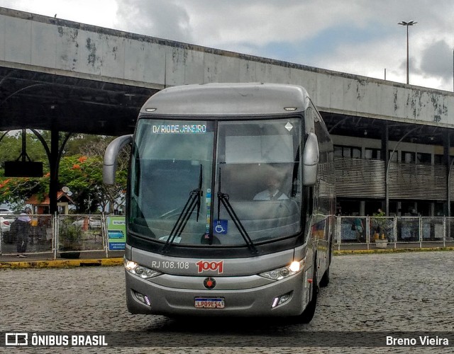 Auto Viação 1001 RJ 108.108 na cidade de Campos dos Goytacazes, Rio de Janeiro, Brasil, por Breno Vieira. Número da foto: #9779955.