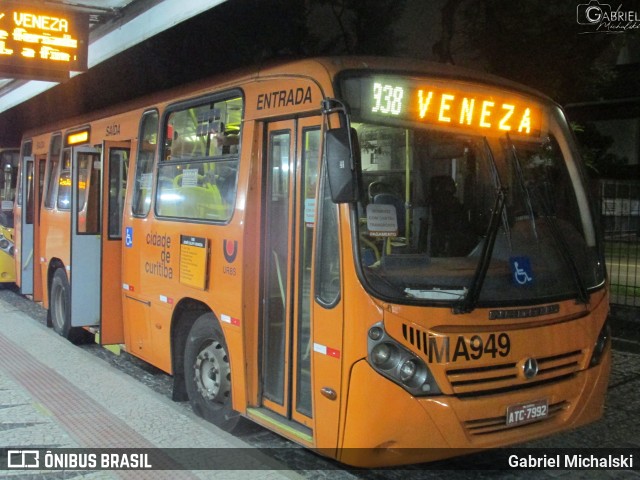 Auto Viação Mercês MA949 na cidade de Curitiba, Paraná, Brasil, por Gabriel Michalski. ID da foto: 9780568.