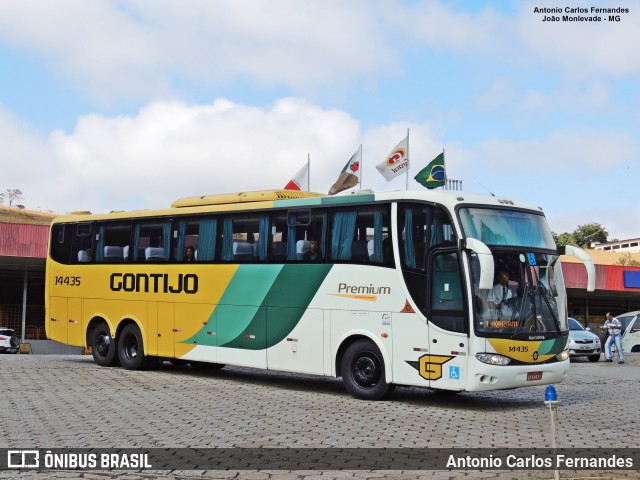 Empresa Gontijo de Transportes 14435 na cidade de João Monlevade, Minas Gerais, Brasil, por Antonio Carlos Fernandes. ID da foto: 9779315.