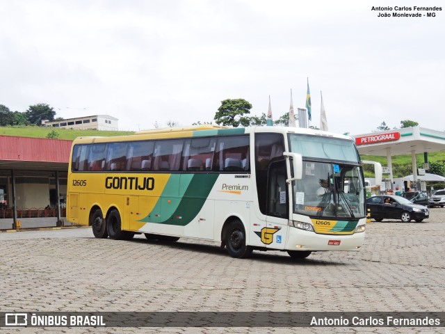 Empresa Gontijo de Transportes 12605 na cidade de João Monlevade, Minas Gerais, Brasil, por Antonio Carlos Fernandes. ID da foto: 9779293.