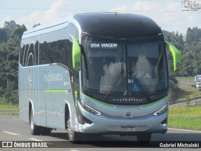 Viação Garcia 82028 na cidade de Ponta Grossa, Paraná, Brasil, por Gabriel Michalski. ID da foto: 9780527.