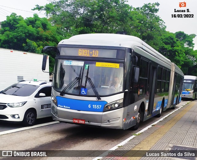 Viação Grajaú S.A. 6 1557 na cidade de São Paulo, São Paulo, Brasil, por Lucas Santos da Silva. Número da foto: #9780051.