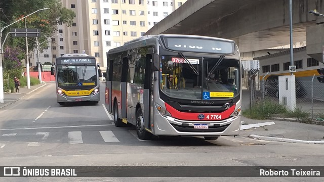 Pêssego Transportes 4 7764 na cidade de São Paulo, São Paulo, Brasil, por Roberto Teixeira. ID da foto: 9779985.