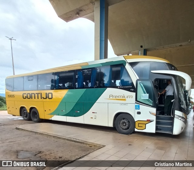 Empresa Gontijo de Transportes 19105 na cidade de Montes Claros, Minas Gerais, Brasil, por Cristiano Martins. ID da foto: 9783632.