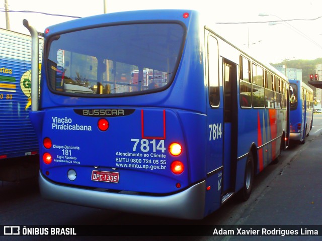 Viação Piracicabana 7814 na cidade de Santos, São Paulo, Brasil, por Adam Xavier Rodrigues Lima. Número da foto: #9781728.