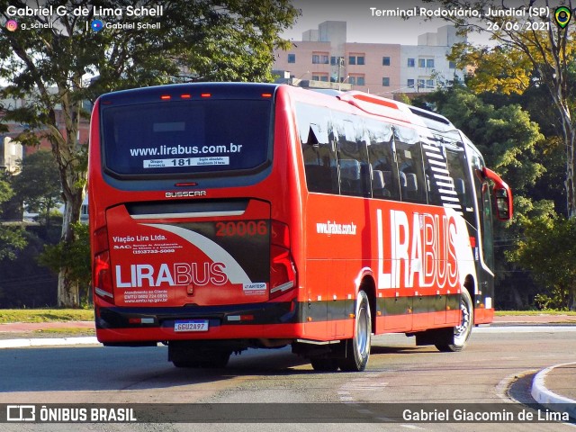 Lirabus 20006 na cidade de Jundiaí, São Paulo, Brasil, por Gabriel Giacomin de Lima. ID da foto: 9783432.