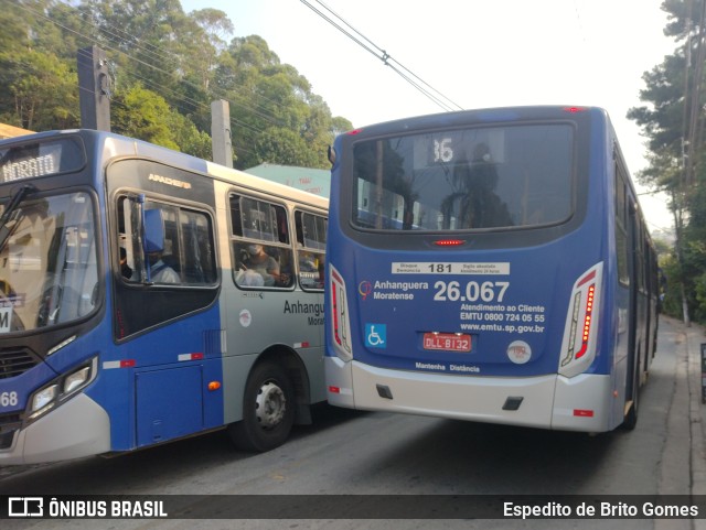 Auto Ônibus Moratense 26.067 na cidade de Franco da Rocha, São Paulo, Brasil, por Espedito de Brito Gomes. ID da foto: 9783114.