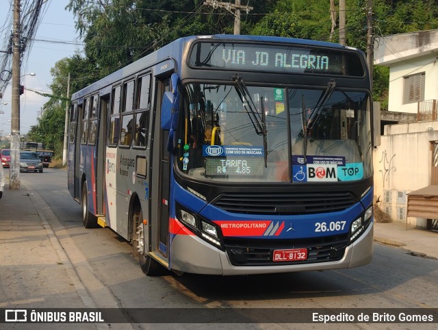 Auto Ônibus Moratense 26.067 na cidade de Franco da Rocha, São Paulo, Brasil, por Espedito de Brito Gomes. ID da foto: 9783116.