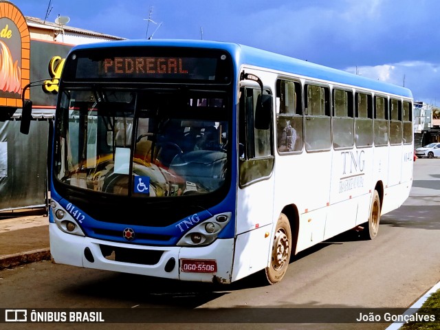 Transportes Novo Gama 01412 na cidade de Novo Gama, Goiás, Brasil, por João Gonçalves. ID da foto: 9781775.