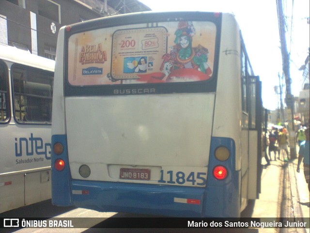 Concessionária Salvador Norte - CSN Transportes 11845 na cidade de Salvador, Bahia, Brasil, por Mario dos Santos Nogueira Junior. Número da foto: #9784047.
