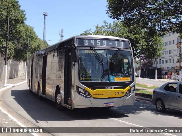 Viação Metrópole Paulista - Zona Leste 3 1829 na cidade de São Paulo, São Paulo, Brasil, por Rafael Lopes de Oliveira. Número da foto: #9784396.