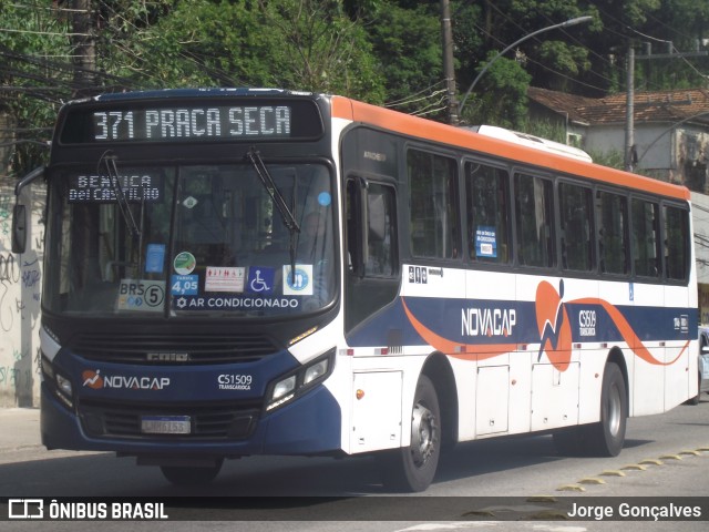 Viação Novacap C51509 na cidade de Rio de Janeiro, Rio de Janeiro, Brasil, por Jorge Gonçalves. ID da foto: 9784495.