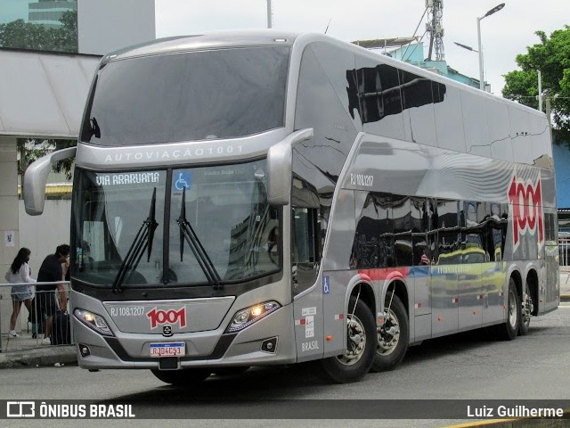 Auto Viação 1001 RJ 108.1207 na cidade de Rio de Janeiro, Rio de Janeiro, Brasil, por Luiz Guilherme. Número da foto: #9784596.