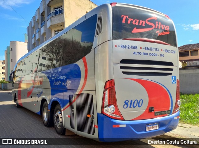 TranSilva Turismo 8100 na cidade de Piúma, Espírito Santo, Brasil, por Everton Costa Goltara. Número da foto: #9784774.