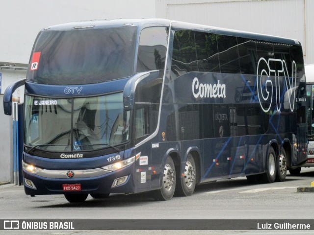 Viação Cometa 17318 na cidade de Rio de Janeiro, Rio de Janeiro, Brasil, por Luiz Guilherme. ID da foto: 9784556.