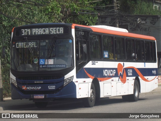 Viação Novacap C51599 na cidade de Rio de Janeiro, Rio de Janeiro, Brasil, por Jorge Gonçalves. ID da foto: 9784486.