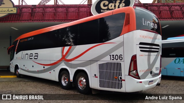 Linea Transportes e Turismo Ltda. 1306 na cidade de São Carlos, São Paulo, Brasil, por Andre Luiz Spana. Número da foto: #9783877.