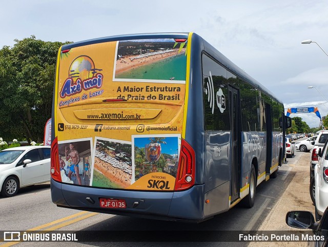 Expresso Brasileiro 7075 na cidade de Santa Cruz Cabrália, Bahia, Brasil, por Fabrício Portella Matos. Número da foto: #9784909.