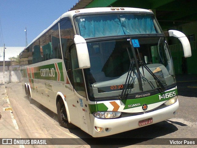 Empresa Gontijo de Transportes 14665 na cidade de Ipueiras, Ceará, Brasil, por Victor Paes. ID da foto: 9784491.