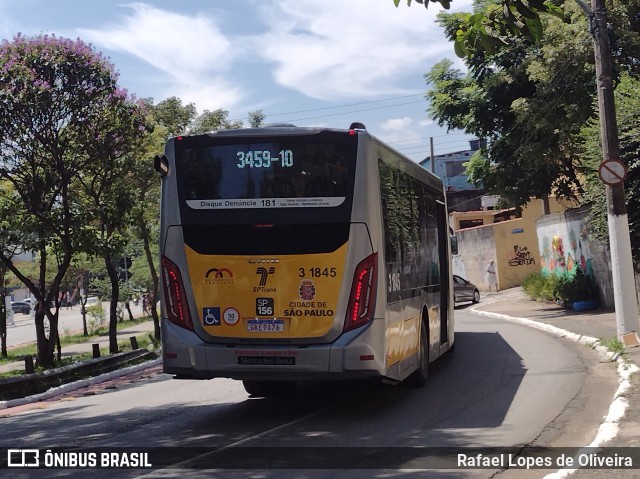 Viação Metrópole Paulista - Zona Leste 3 1845 na cidade de São Paulo, São Paulo, Brasil, por Rafael Lopes de Oliveira. Número da foto: #9784363.