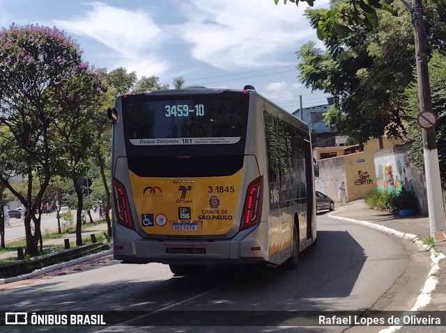 Viação Metrópole Paulista - Zona Leste 3 1845 na cidade de São Paulo, São Paulo, Brasil, por Rafael Lopes de Oliveira. ID da foto: 9784363.