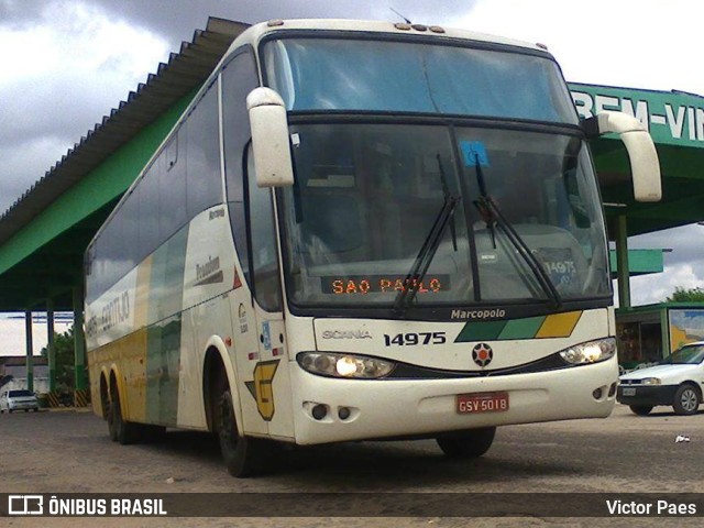 Empresa Gontijo de Transportes 14975 na cidade de Ipueiras, Ceará, Brasil, por Victor Paes. ID da foto: 9784487.